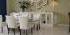 White Polished Tiles Dining Room